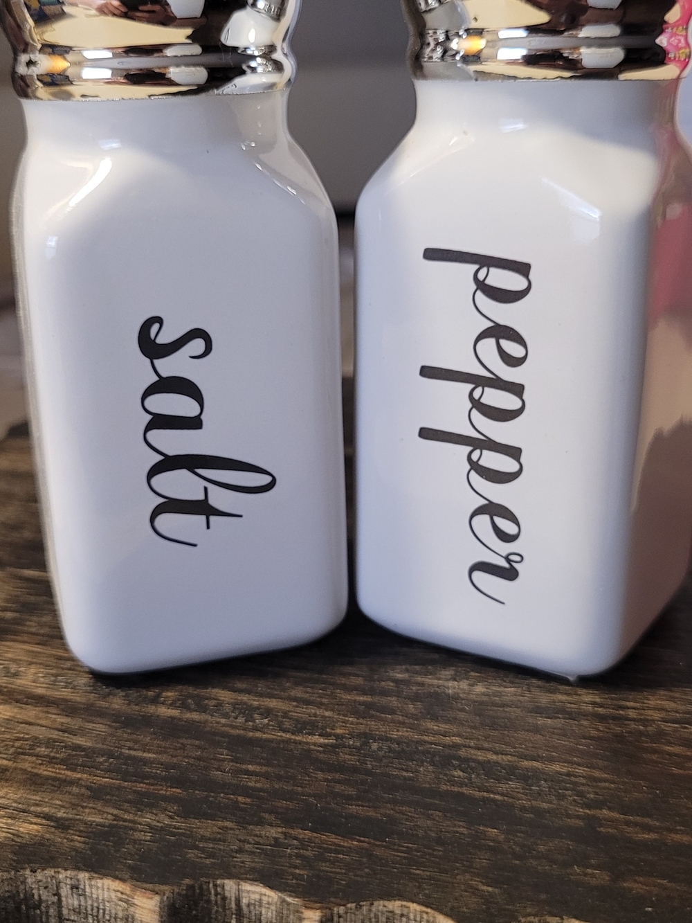 White Salt and Pepper Shakers